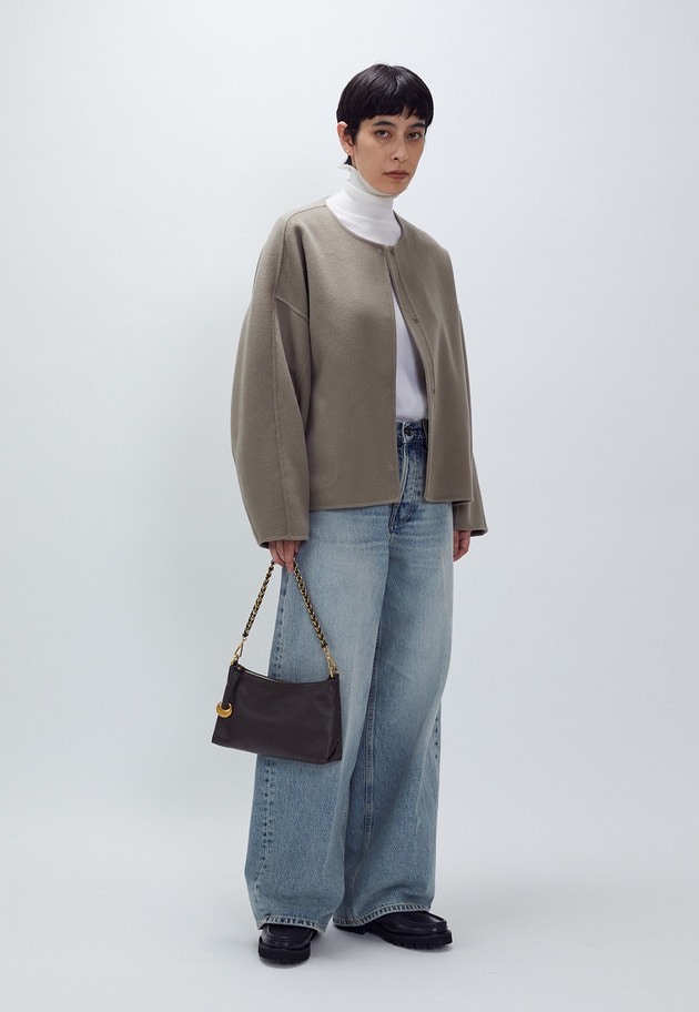 ダブルビーバーコクーンショートコート 詳細画像 Mocha 4