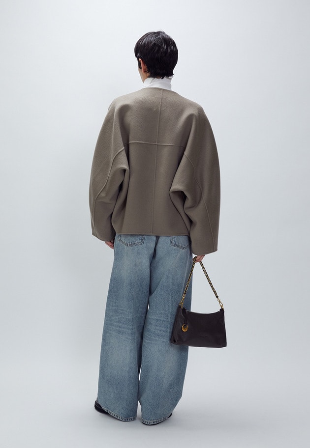 ダブルビーバーコクーンショートコート 詳細画像 Mocha 5