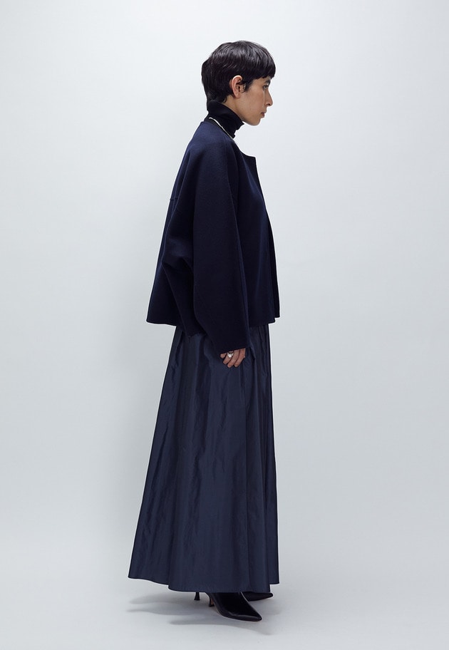 ダブルビーバーコクーンショートコート 詳細画像 Navy 3