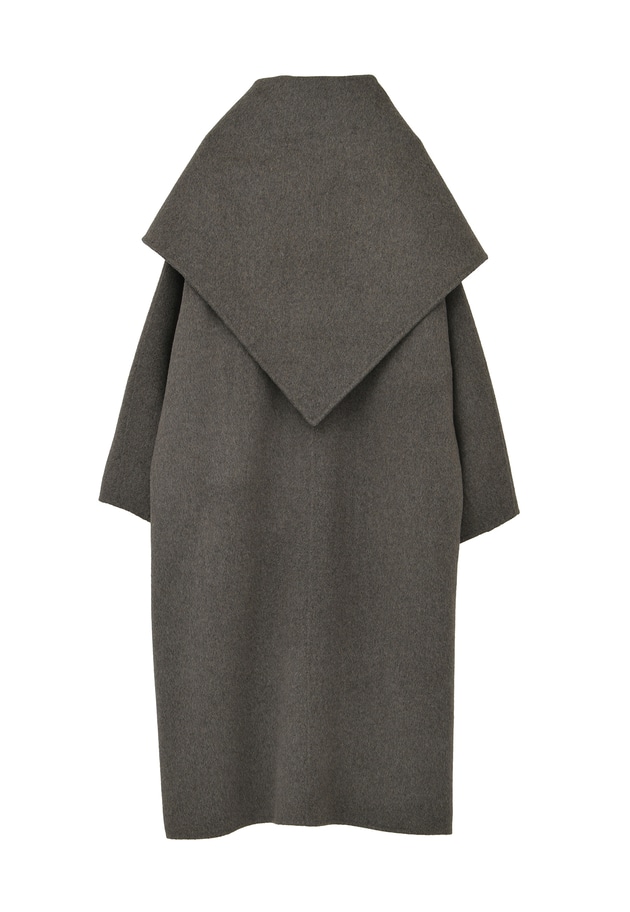 TOPダブルビーバーステンカラーコート（スカーフ付） 詳細画像 Brown 12