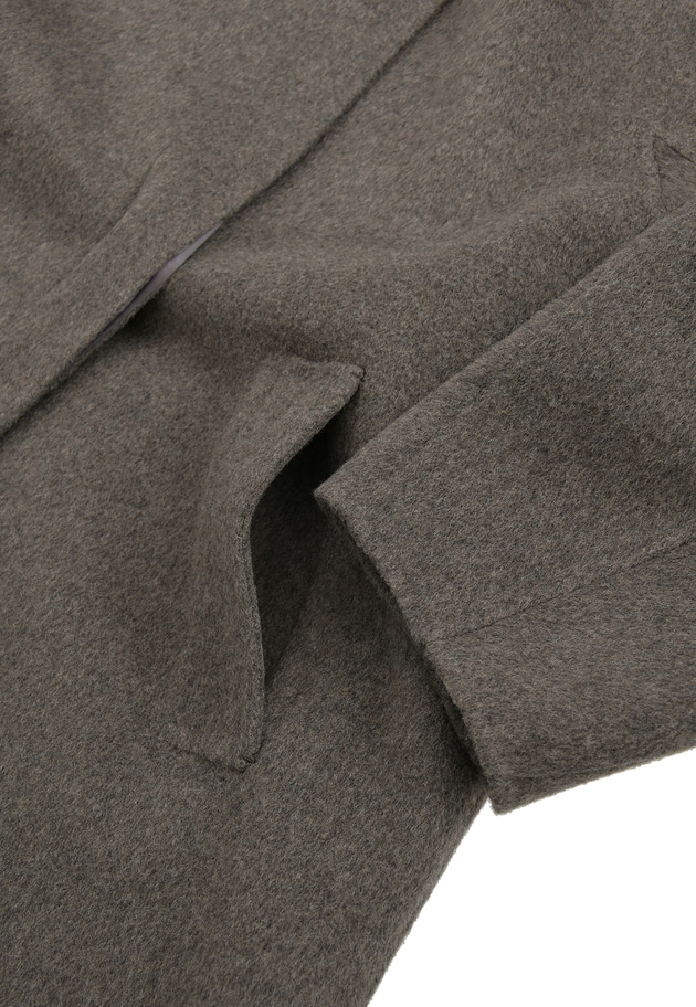 TOPダブルビーバーステンカラーコート（スカーフ付） 詳細画像 Brown 15