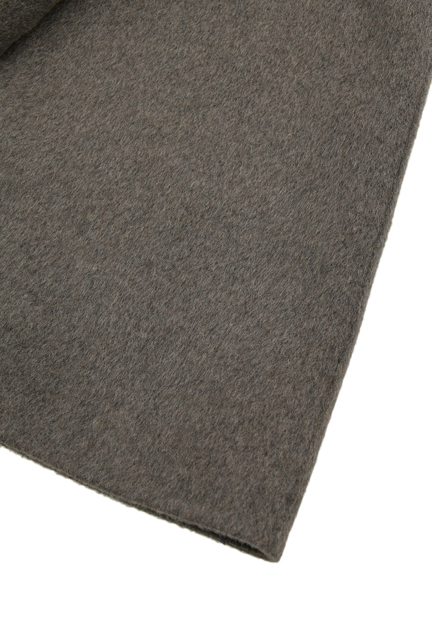 TOPダブルビーバーステンカラーコート（スカーフ付） 詳細画像 Brown 16