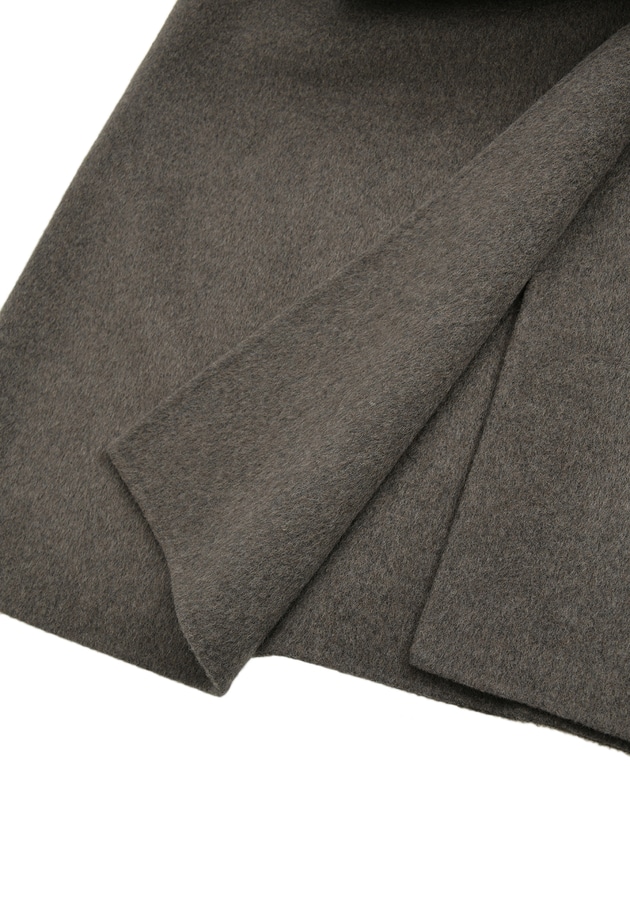 TOPダブルビーバーステンカラーコート（スカーフ付） 詳細画像 Brown 17