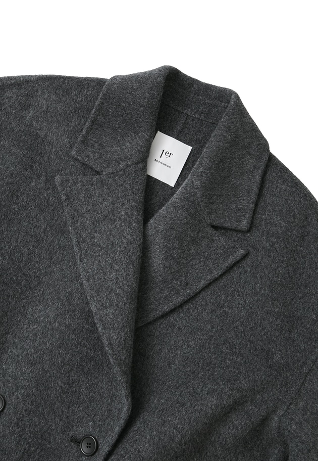 【WEB・一部店舗限定】TOPダブルビーバーチェスターコート 詳細画像 Charcoal 13