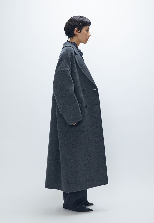 【WEB・一部店舗限定】TOPダブルビーバーチェスターコート 詳細画像 Charcoal 2