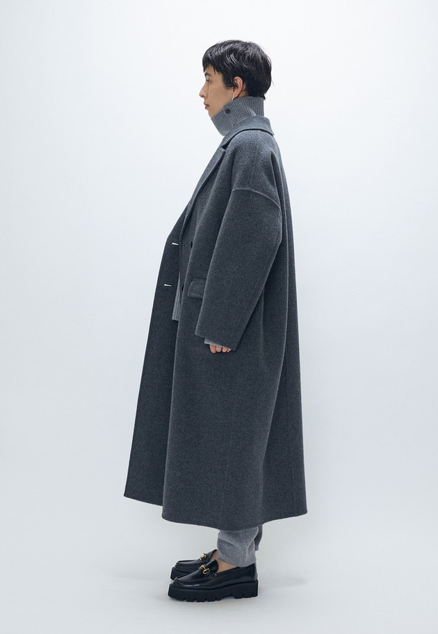 【WEB・一部店舗限定】TOPダブルビーバーチェスターコート 詳細画像 Charcoal 7