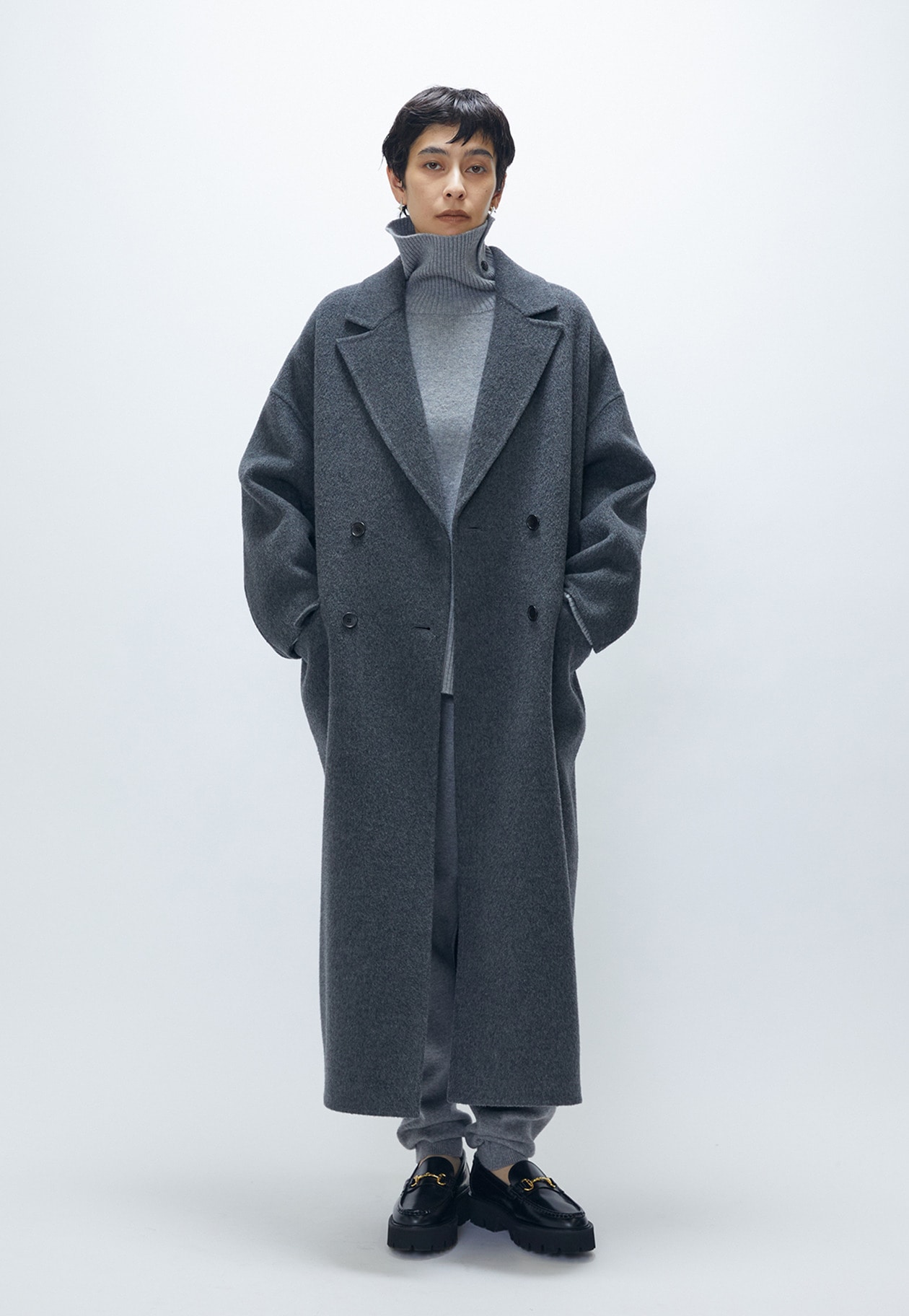 M・プルミエアロンディスモン ダブルビーバーコクーンシルエット M・プルミエアロンディスモン ダブルビーバーコクーンシルエット