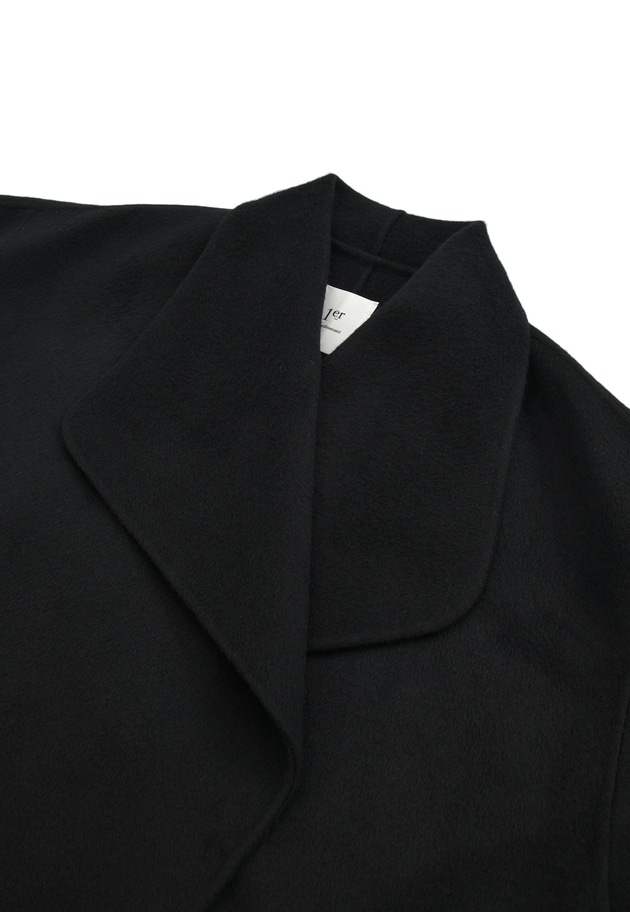 TOPダブルビーバーショールコート 詳細画像 Black 13
