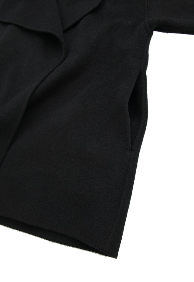 TOPダブルビーバーショールコート 詳細画像 Black 16