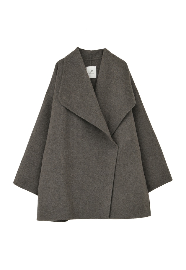 TOPダブルビーバーショールコート 詳細画像 Brown 11