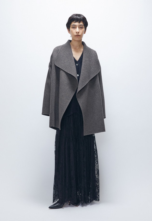 FIRMUMラムウール・バルキーダブルメルトンブルゾン　2024AW 新品タグ付 FIRMUMラムウール・バルキーダブルメルトンブルゾン 2024AW 新品