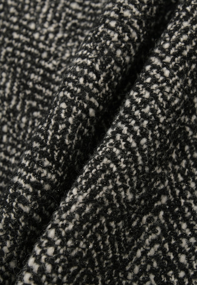 へリンボンラメツイードショートコート 詳細画像 Black 17