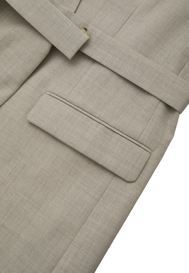 クリアーウールノーカラージャケット 詳細画像 Beige 16