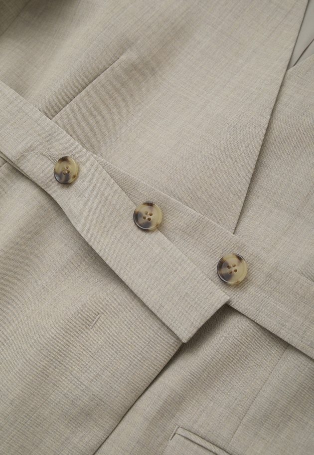 クリアーウールノーカラージャケット 詳細画像 Beige 17