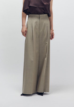 1er Arrondissement チノパンツ コットンリネンチノパンツ】｜1er Arrondissement（プルミエ