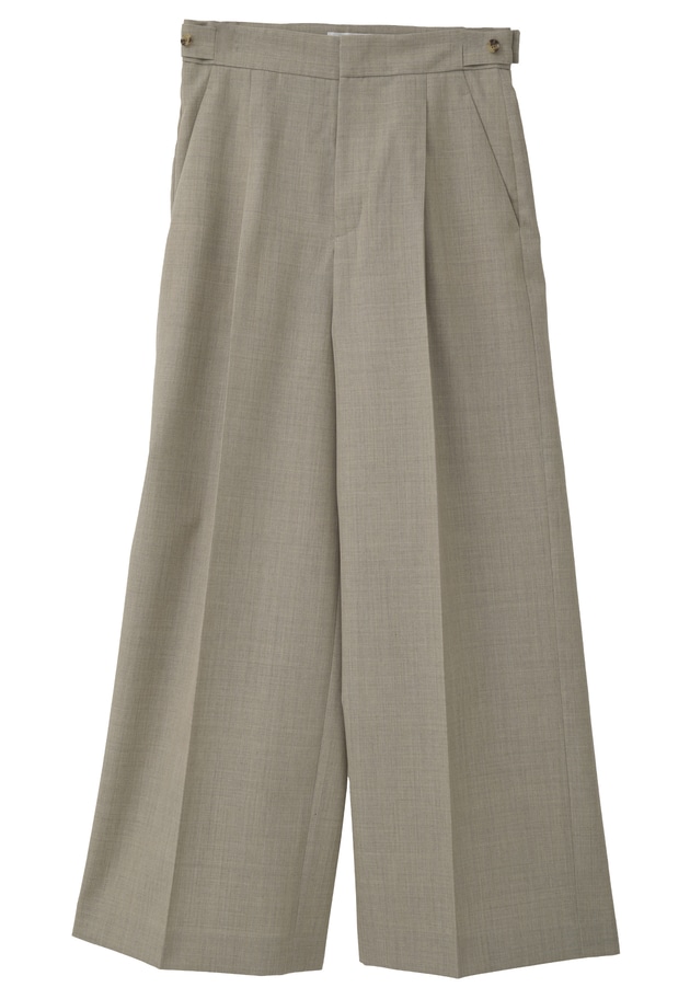 クリアーウールワイドトラウザー 詳細画像 Beige 11