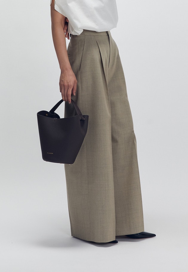 クリアーウールワイドトラウザー 詳細画像 Beige 6