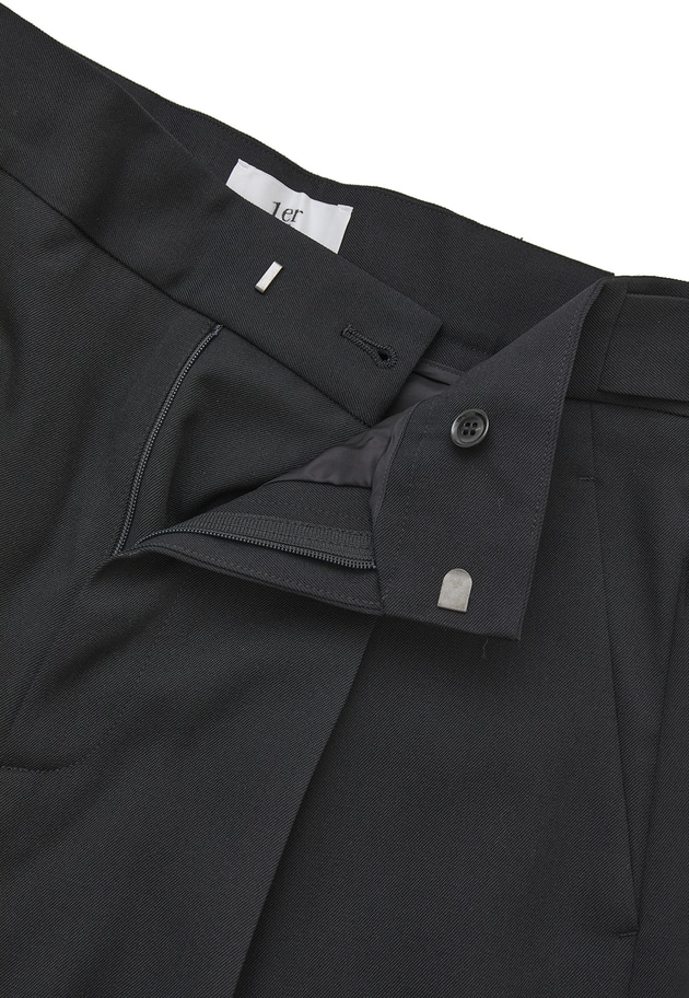 クリアーウールワイドトラウザー 詳細画像 Black 15