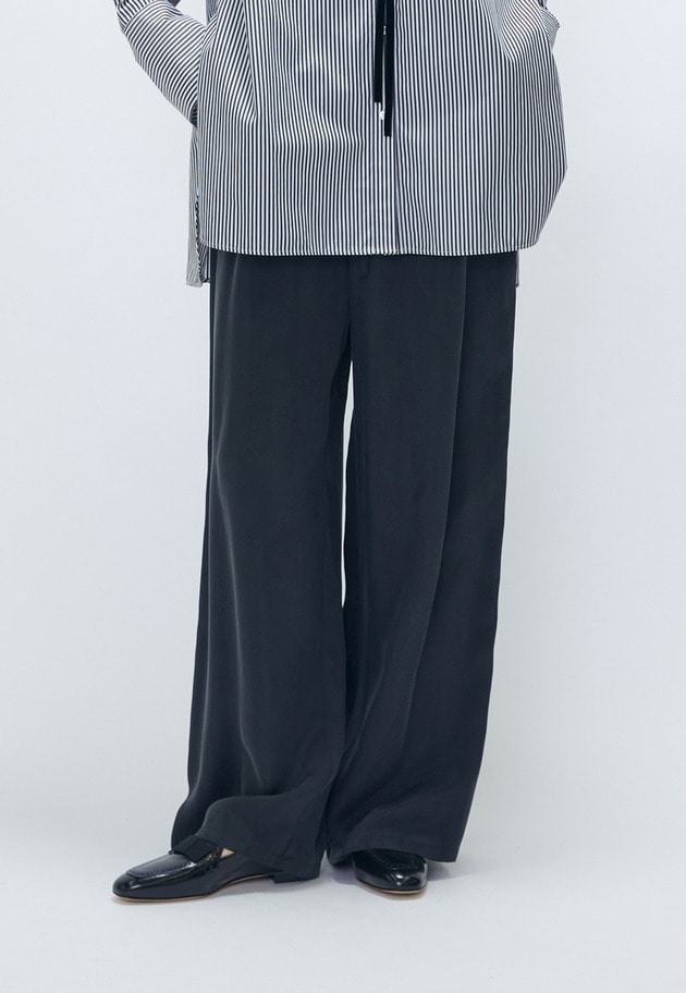 【新色追加3】キュプラフィブリルイージーパンツ 詳細画像 Black 1