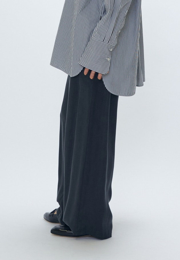 【新色追加3】キュプラフィブリルイージーパンツ 詳細画像 Black 2