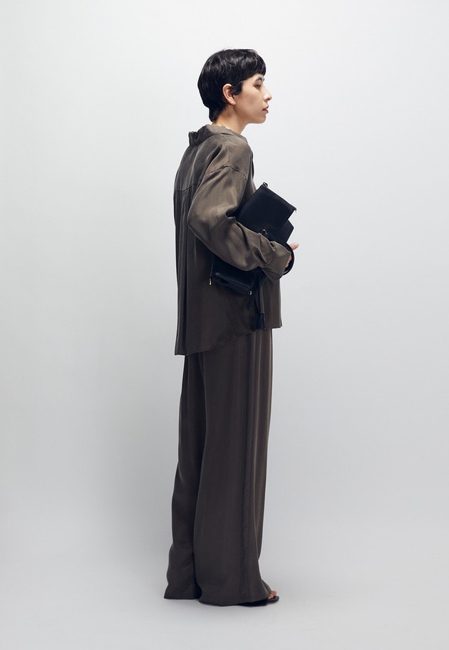 【新色追加3】キュプラフィブリルイージーパンツ 詳細画像 Brown 4