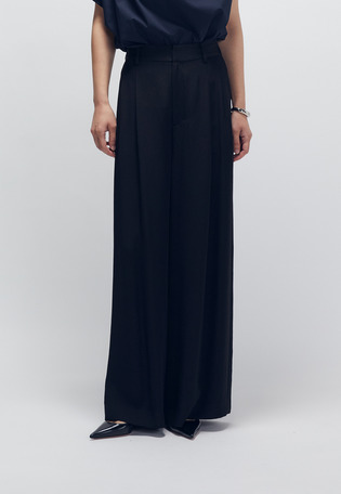 アセテートツイルワイドパンツ