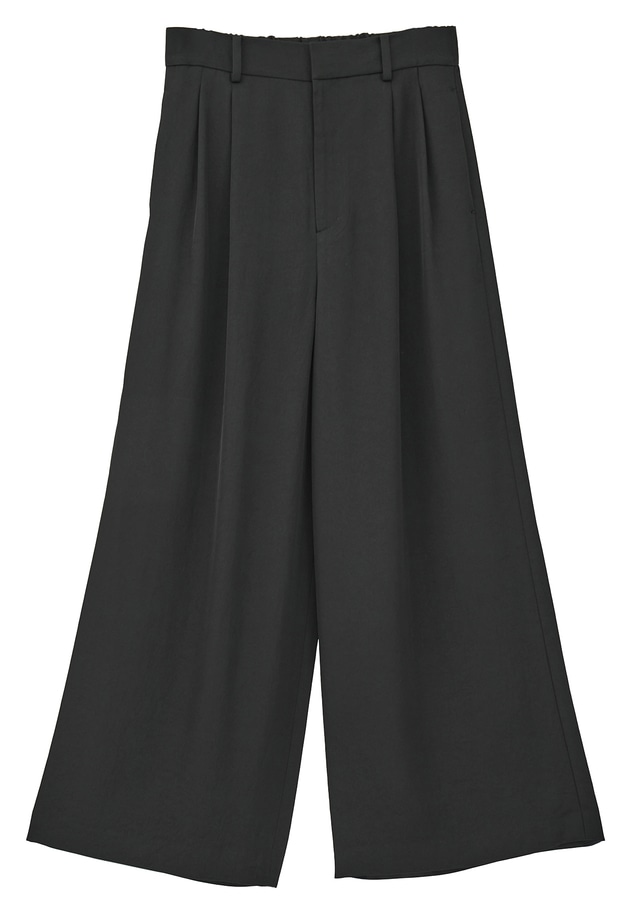 アセテートツイルワイドパンツ 詳細画像 Black 11