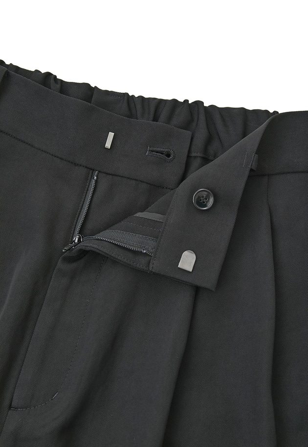 アセテートツイルワイドパンツ 詳細画像 Black 16