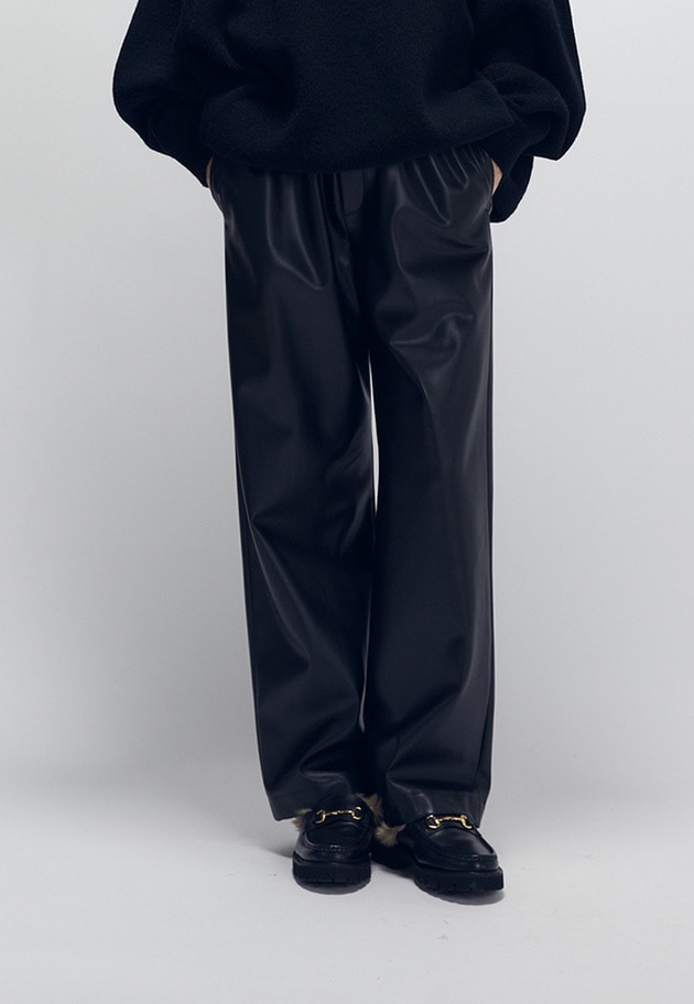 フェイクレザーパンツ 詳細画像 Black 6