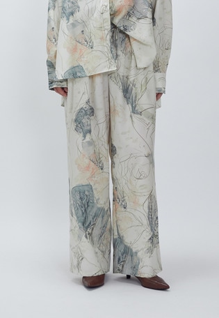 1er プルミエアロンディスモン コットンギャザーブルゾン　GUグレーパンツ ジョーゼットギャザーブルゾン|LANVIN en Bleu | LANVIN en Bleu