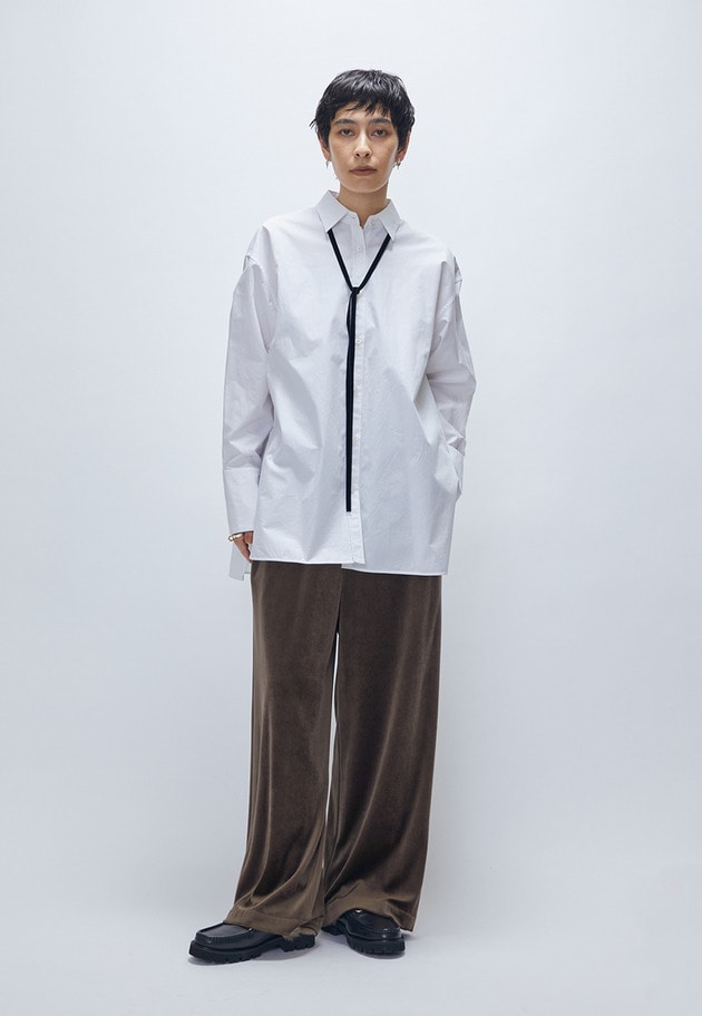 ベロアワイドパンツ 詳細画像 Mocha 3