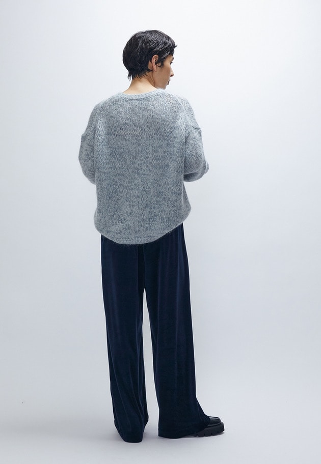 ベロアワイドパンツ 詳細画像 Navy 3