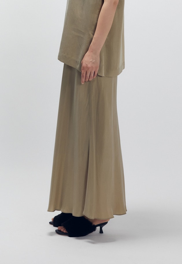 【新色追加3】キュプラフィブリルマーメイドスカート 詳細画像 Beige 2