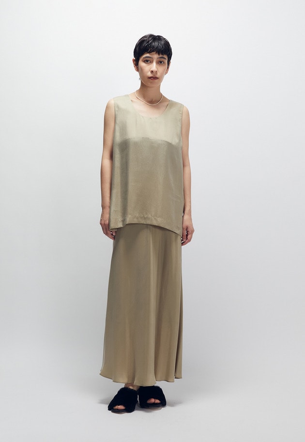 【新色追加3】キュプラフィブリルマーメイドスカート 詳細画像 Beige 3