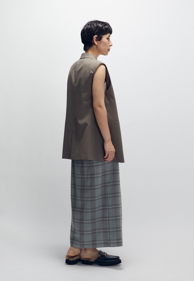 TWチェックラップスカート 詳細画像 Green 4