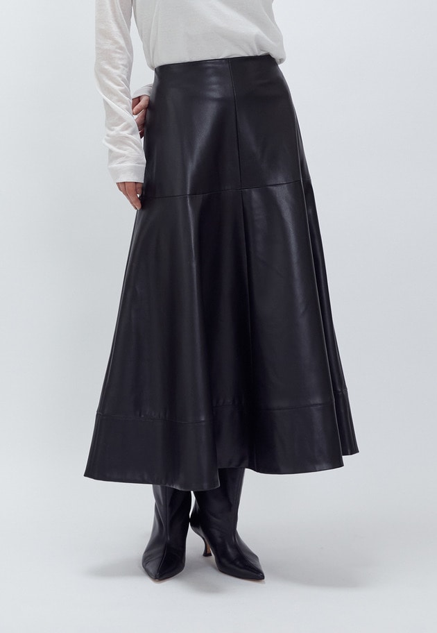 フェイクレザースカート 詳細画像 Black 1
