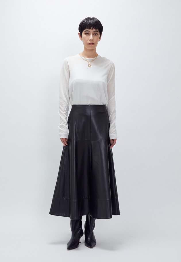 フェイクレザースカート 詳細画像 Black 3
