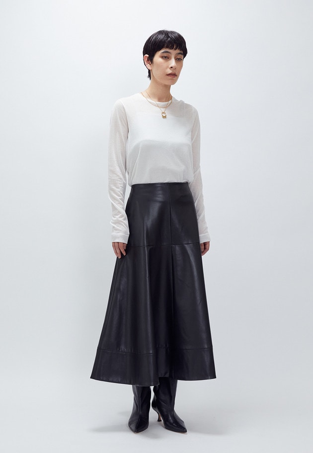 フェイクレザースカート 詳細画像 Black 4
