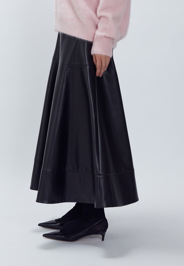 フェイクレザースカート 詳細画像 Black 6