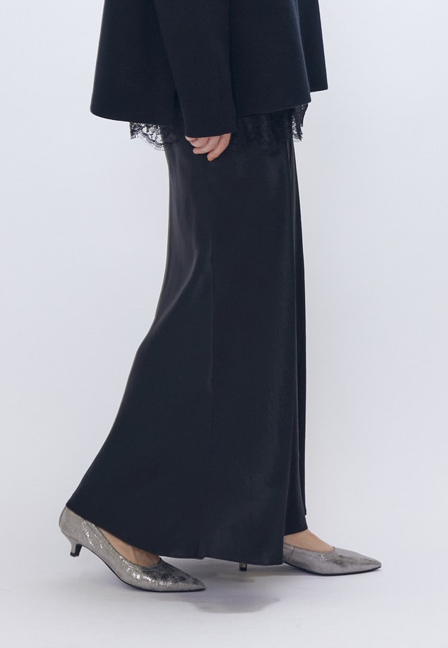 ヴィンテージサテンスカート 詳細画像 Black 2