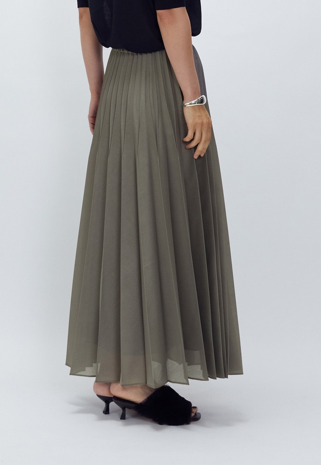 スパンオーガンジープリーツスカート 詳細画像 Mocha 2