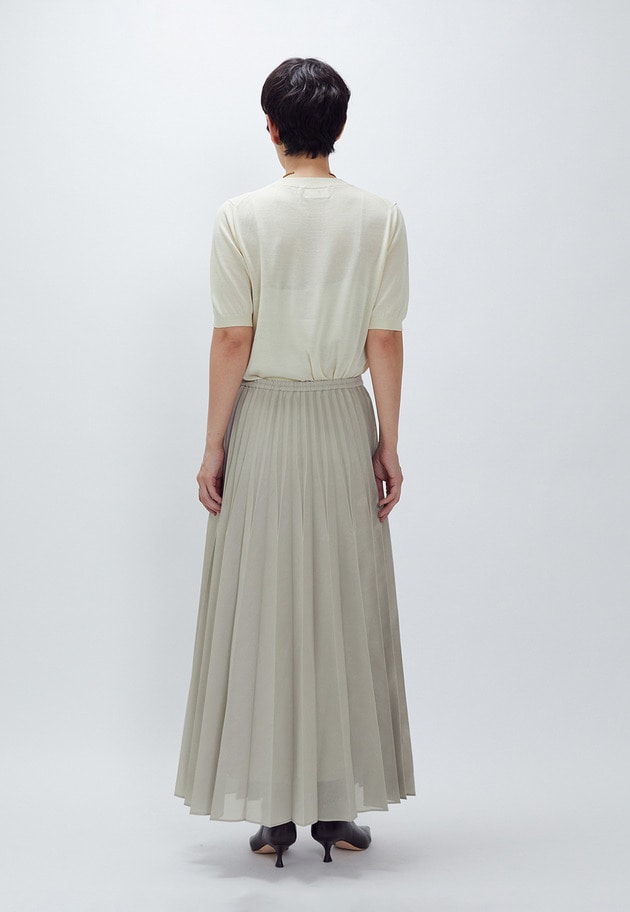スパンオーガンジープリーツスカート 詳細画像 Graybeige 7