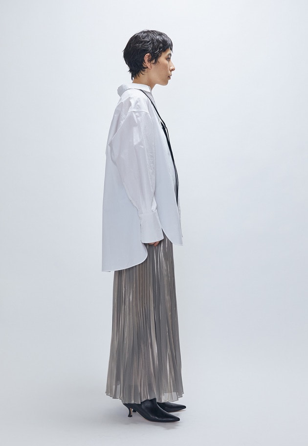 ブライトシャンブレープリーツスカート 詳細画像 Graybeige 4