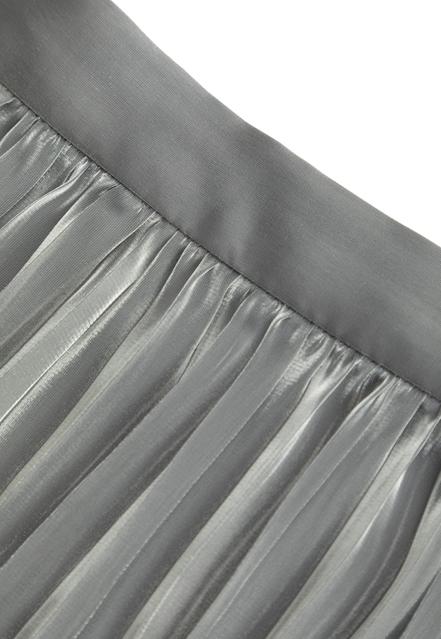 ブライトシャンブレープリーツスカート 詳細画像 Silver 13