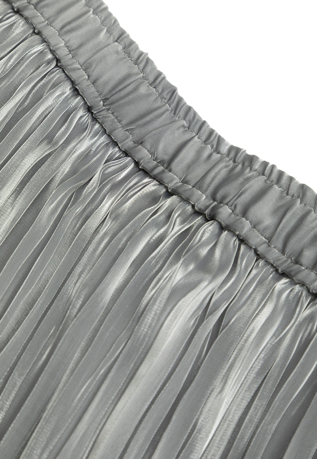 ブライトシャンブレープリーツスカート 詳細画像 Silver 15