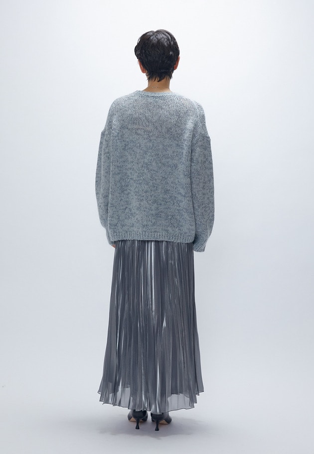 ブライトシャンブレープリーツスカート 詳細画像 Silver 5