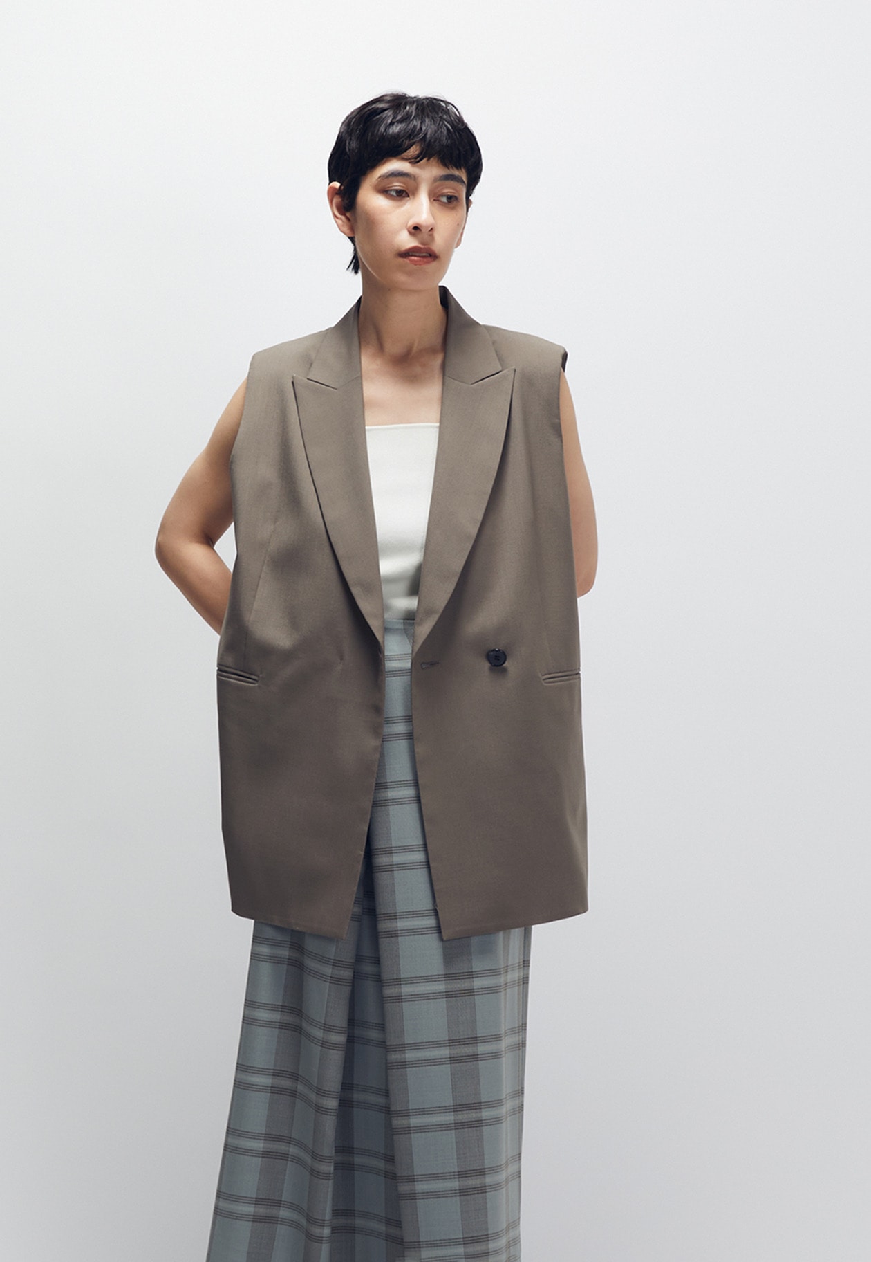 1er Arrondissement ジレ TWトロピカルテーラードジレ】｜1er Arrondissement（プルミエ