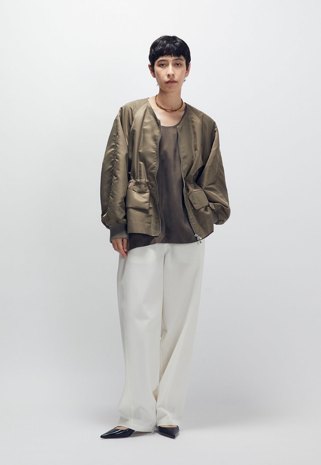 ナイロンサテンブルゾン 詳細画像 Khaki 10