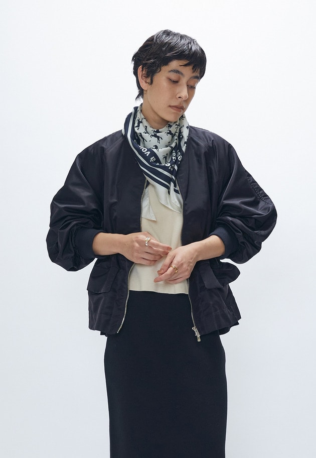 ナイロンサテンブルゾン 詳細画像 Black 1