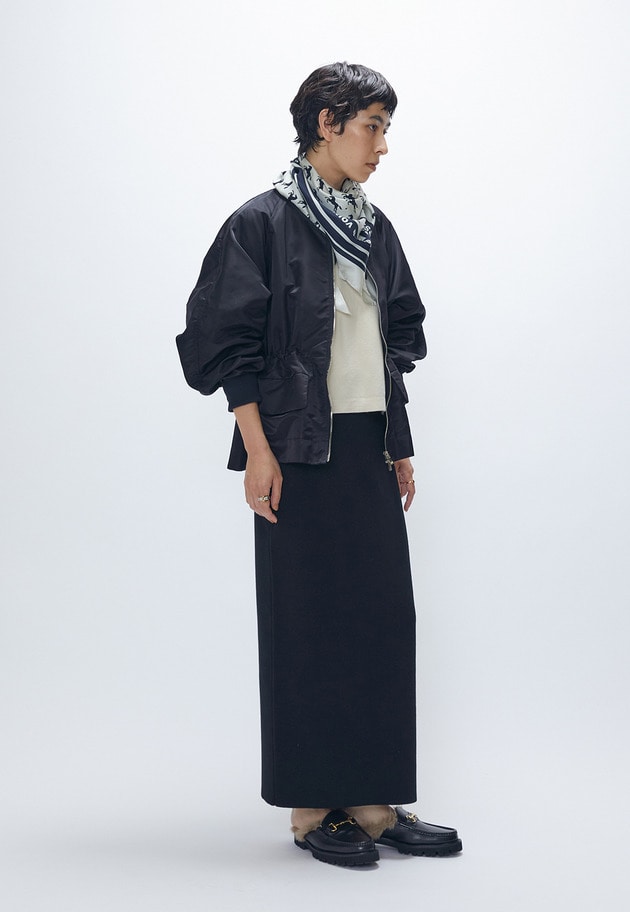 ナイロンサテンブルゾン 詳細画像 Black 5